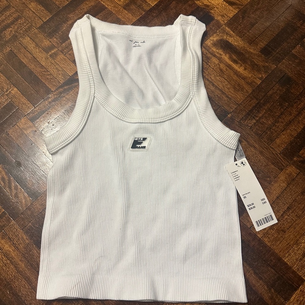 Urban Outfitters White Ribbed Tank Top